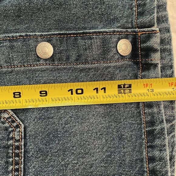 Old Navy Denim Blue Jean Short Skirt Girls Size L (10-12) Snap Front - Picture 6 of 8